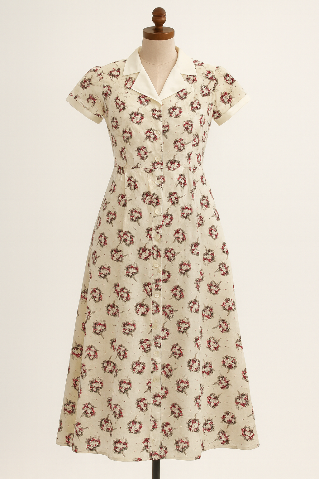 vintage 40s style maxi dress